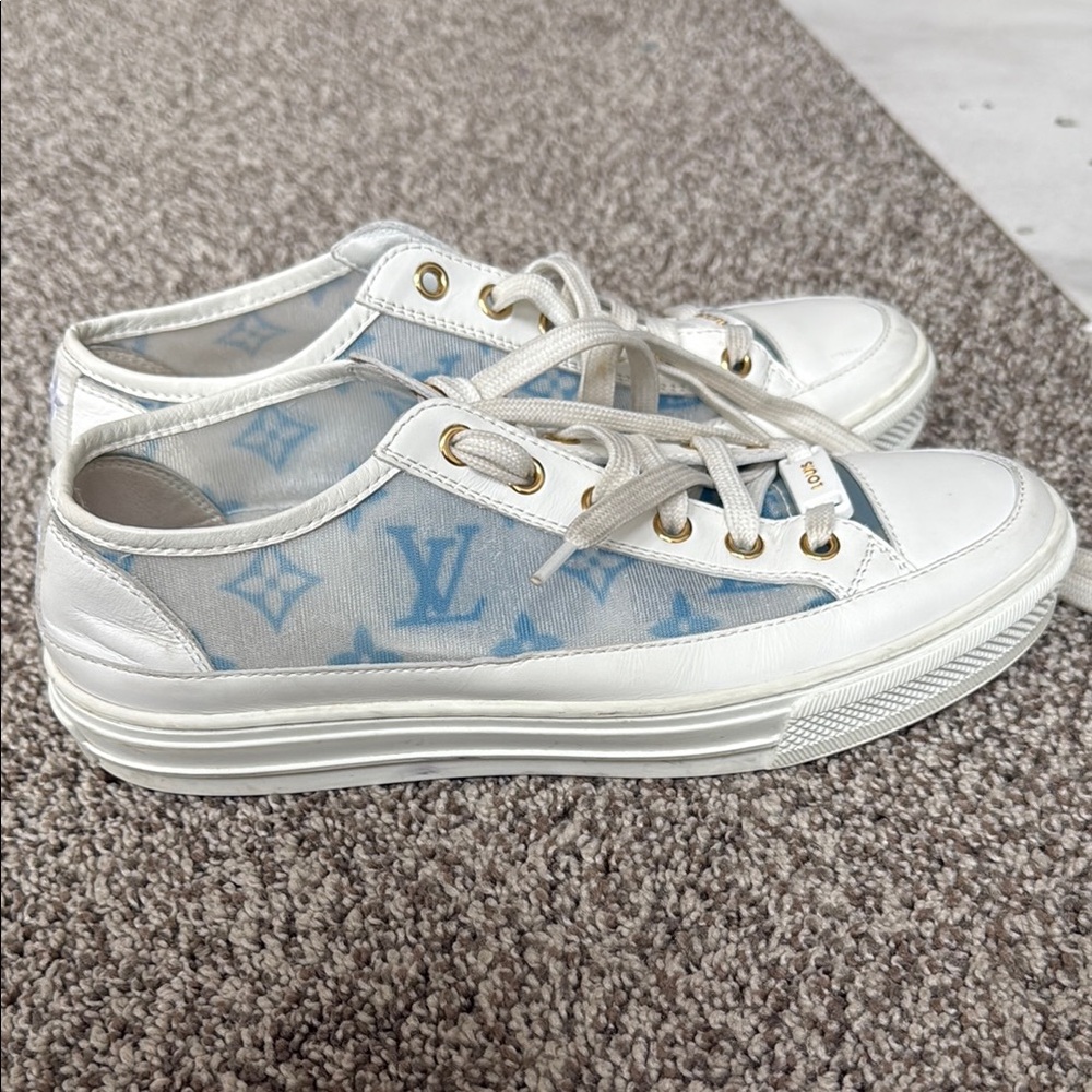 Louis Vuitton White and Blue stellar Women's Sneakers size 36.5